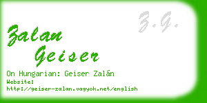 zalan geiser business card